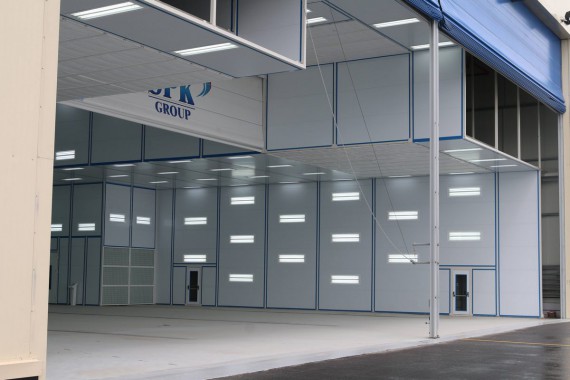 Покрасочно-сушильная камера для самолетов Airbus в Авиационно-техническом центре