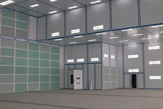 Покрасочно-сушильная камера для самолетов Airbus в Авиационно-техническом центре