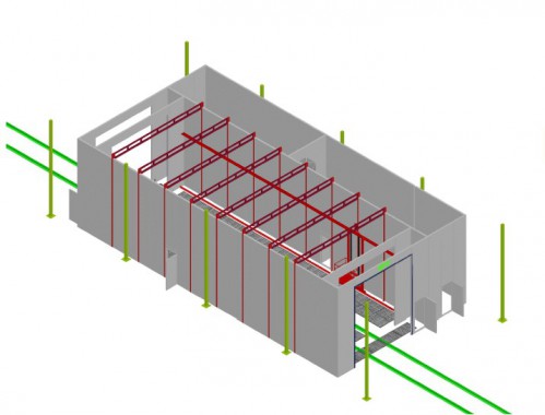 Обитаемая дробеструйная камера в уличном исполнении SPK 24.8.8 Обитаемая дробеструйная камера в уличном исполнении SPK 24.8.8