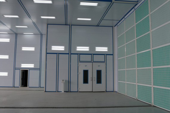 Покрасочно-сушильная камера для самолетов Airbus в Авиационно-техническом центре