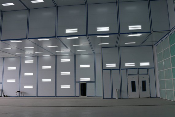 Покрасочно-сушильная камера для самолетов Airbus в Авиационно-техническом центре