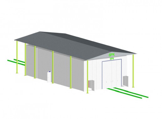 Обитаемая дробеструйная камера в уличном исполнении SPK 24.8.8 Обитаемая дробеструйная камера в уличном исполнении SPK 24.8.8