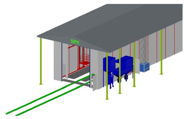 Обитаемая дробеструйная камера в уличном исполнении SPK 24.8.8 Обитаемая дробеструйная камера в уличном исполнении SPK 24.8.8