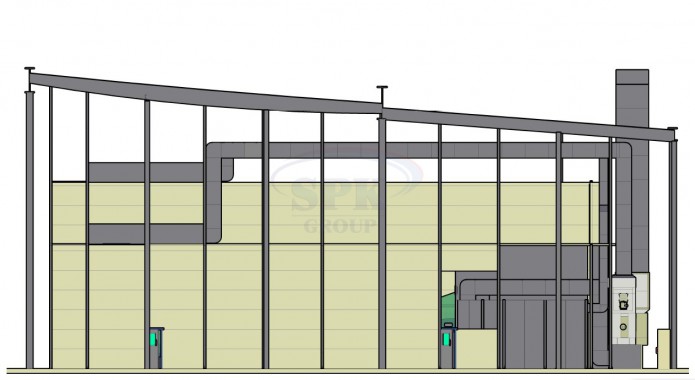 Тупиковая покрасочно-сушильная камера для самолетов SPK-30.33.9 Тупиковая покрасочно-сушильная камера для самолетов SPK-30.33.9