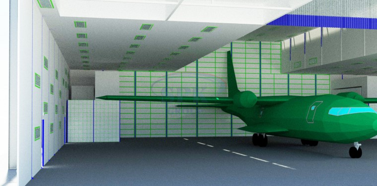 Тупиковая покрасочно-сушильная камера для самолетов SPK-30.33.9 Тупиковая покрасочно-сушильная камера для самолетов SPK-30.33.9