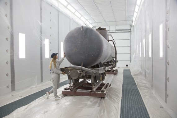 Покрасочно-сушильная камера для локомотивов для Музея РЖД г. Екатеринбург