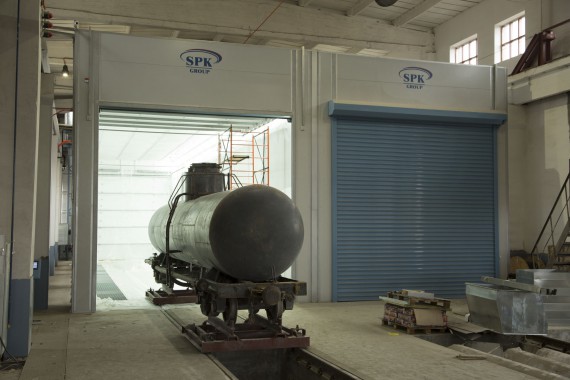 Покрасочно-сушильная камера для локомотивов для Музея РЖД г. Екатеринбург