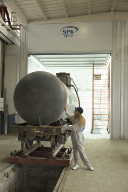 Покрасочно-сушильная камера для локомотивов для Музея РЖД г. Екатеринбург