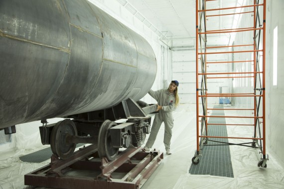 Покрасочно-сушильная камера для локомотивов для Музея РЖД г. Екатеринбург