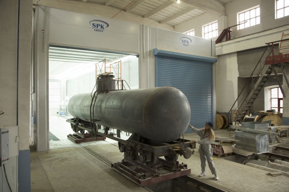 Покрасочно-сушильная камера для локомотивов для Музея РЖД г. Екатеринбург