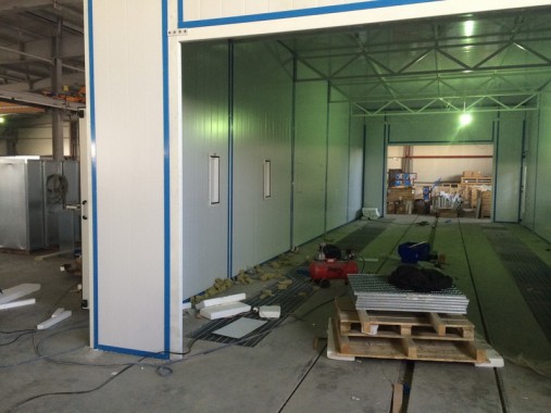 Окрасочно-сушильная камера для окраски металлоконструкций и ферм SPK 15.4.6. Италия Окрасочно-сушильная камера для окраски металлоконструкций и ферм SPK 15.4.6. Италия