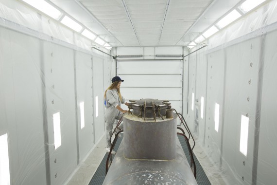 Покрасочно-сушильная камера для локомотивов для Музея РЖД г. Екатеринбург