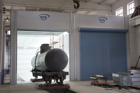 Покрасочно-сушильная камера для локомотивов для Музея РЖД г. Екатеринбург