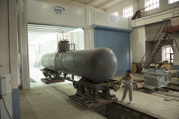 Покрасочно-сушильная камера для локомотивов для Музея РЖД г. Екатеринбург