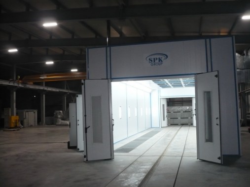 Окрасочно-сушильная камера для окраски металлоконструкций и ферм SPK 15.4.6. Италия Окрасочно-сушильная камера для окраски металлоконструкций и ферм SPK 15.4.6. Италия