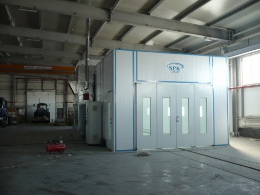 Окрасочно-сушильная камера для окраски металлоконструкций и ферм SPK 15.4.6. Италия Окрасочно-сушильная камера для окраски металлоконструкций и ферм SPK 15.4.6. Италия