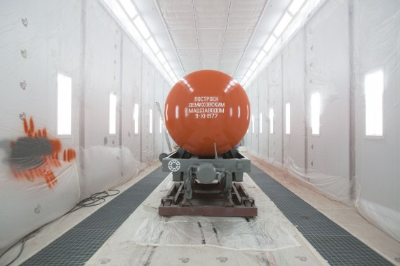 Покрасочно-сушильная камера для локомотивов для Музея РЖД г. Екатеринбург