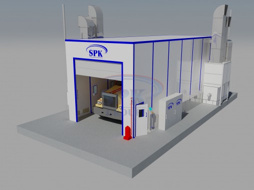 Окрасочно-сушильная камера для спецтехники SPK-15.6.6