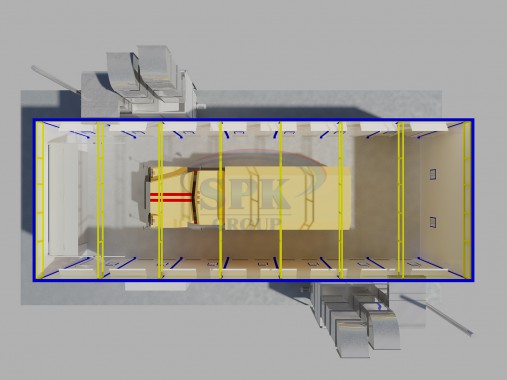 Окрасочно-сушильная камера для спецтехники SPK-15.6.6