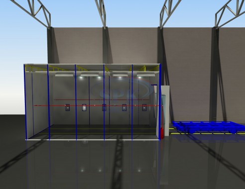 Окрасочно-сушильная камера для металлических каркасов электрических шкафов SPK-10.4.5 Окрасочно-сушильная камера для металлических каркасов электрических шкафов SPK-10.4.5