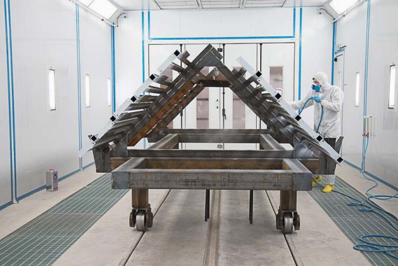 Окрасочно-сушильная камера для окраски металлоконструкций и ферм SPK 15.4.6. Италия Окрасочно-сушильная камера для окраски металлоконструкций и ферм SPK 15.4.6. Италия