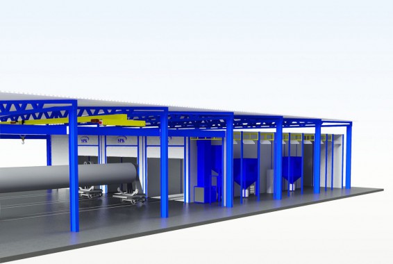 Комплекс подготовки поверхности для труб SPK - 15.21.5 Комплекс подготовки поверхности для труб SPK - 15.21.5
