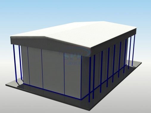 Дробеструйная камера уличного исполнения тупикового типа SPK-14.5.4 Дробеструйная камера уличного исполнения тупикового типа SPK-14.5.4