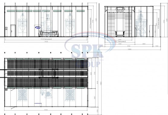 Дробеструйная камера уличного исполнения тупикового типа SPK-14.5.4 Дробеструйная камера уличного исполнения тупикового типа SPK-14.5.4