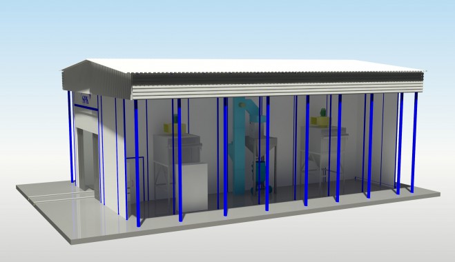 Дробеструйная камера уличного исполнения тупикового типа-14.5.4 Дробеструйная камера уличного исполнения тупикового типа-14.5.4