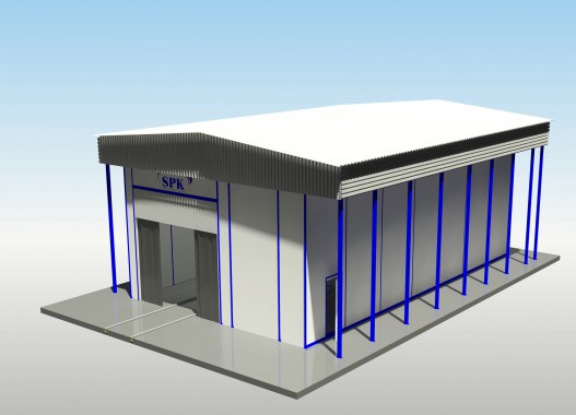 Дробеструйная камера уличного исполнения тупикового типа-14.5.4 Дробеструйная камера уличного исполнения тупикового типа-14.5.4