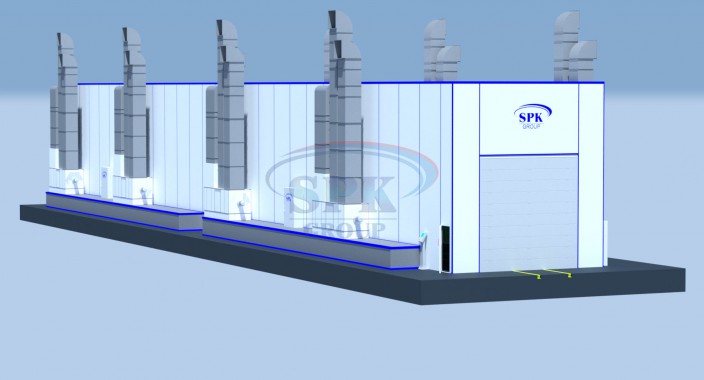 Окрасочно-сушильная камера для локомотивов SPK-56.7.7