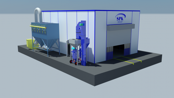 Дробеструйная камера проходного типа SPK-12.8.5 Дробеструйная камера проходного типа SPK-12.8.5