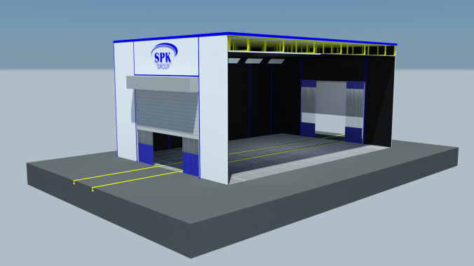 Дробеструйная камера проходного типа SPK-12.8.5 Дробеструйная камера проходного типа SPK-12.8.5