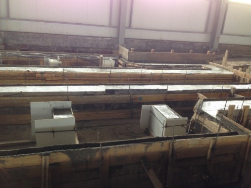 Окрасочно-сушильная камера для окраски металлоконструкций и ферм SPK 15.4.6. Италия. Строительство фундамента для камеры окраски. г. Астана (Казахстан)