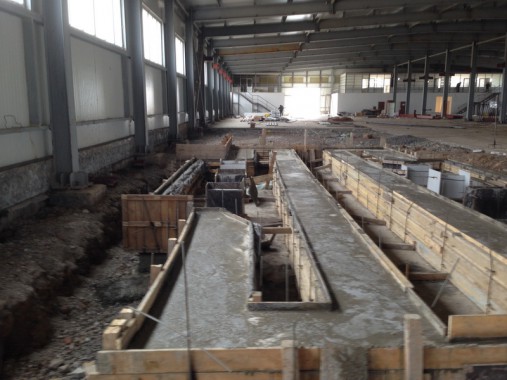 Окрасочно-сушильная камера для окраски металлоконструкций и ферм SPK 15.4.6. Италия. Строительство фундамента для камеры окраски. г. Астана (Казахстан)