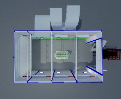 Тупиковая камера окраски и сушки для автопогрузчиков SPK-7.5.4 Тупиковая камера окраски и сушки для автопогрузчиков SPK-7.5.4