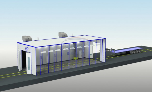 Окрасочно-сушильная камера для прицепов SPK 16.6.6 Окрасочно-сушильная камера для прицепов SPK 16.6.6