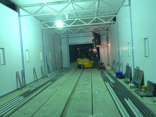 Окрасочно-сушильная камера для окраски металлоконструкций и ферм SPK 15.4.6. Италия. Строительство фундамента для камеры окраски. г. Астана (Казахстан)