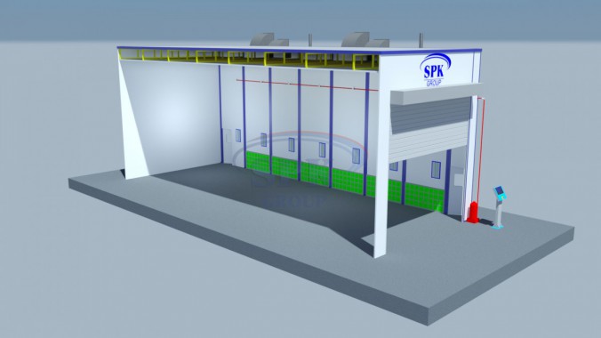 Покрасочная камера для экскаваторов SPK-16.6.6