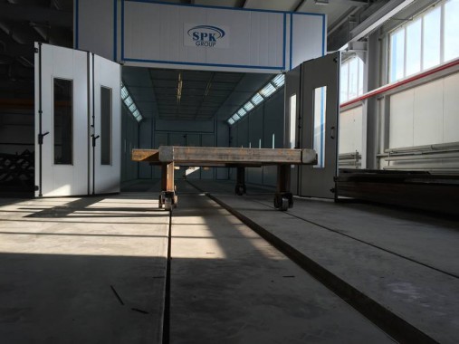 Строительство каркаса окрасочно-сушильной камеры для окраски металлоконструкций и ферм SPK 15.4.6, г. Астана (Казахстан)