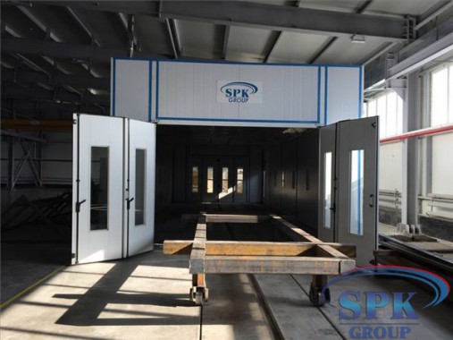 Строительство каркаса окрасочно-сушильной камеры для окраски металлоконструкций и ферм SPK 15.4.6, г. Астана (Казахстан)