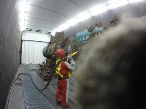 Дробеструйная камера для жд вагонов. Музей РЖД в г. Екатеринбург Дробеструйная камера для жд вагонов. Музей РЖД в г. Екатеринбург