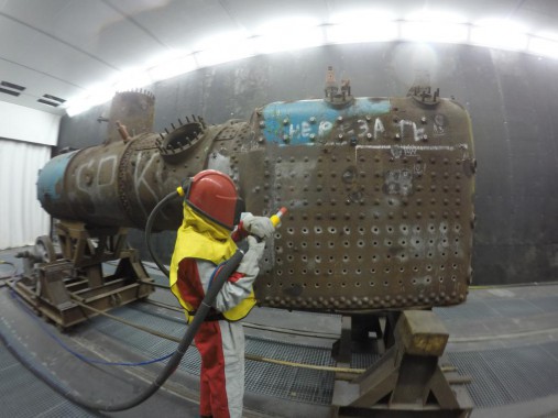 Дробеструйная камера для жд вагонов. Музей РЖД в г. Екатеринбург Дробеструйная камера для жд вагонов. Музей РЖД в г. Екатеринбург