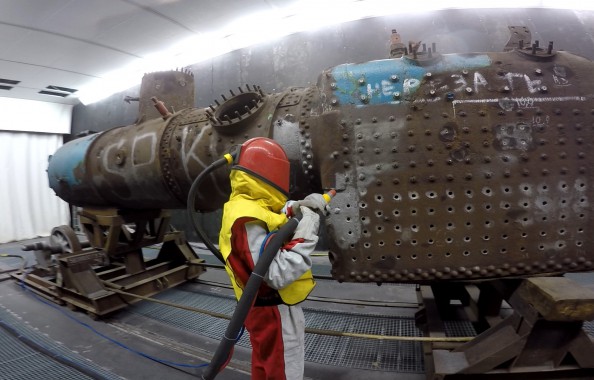 Дробеструйная камера для жд вагонов. Музей РЖД в г. Екатеринбург Дробеструйная камера для жд вагонов. Музей РЖД в г. Екатеринбург