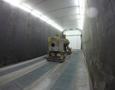 Дробеструйная камера для жд вагонов. Музей РЖД в г. Екатеринбург Дробеструйная камера для жд вагонов. Музей РЖД в г. Екатеринбург