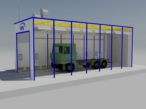 Окрасочно-сушильная камера для военной техники SPK-14.7.5 Окрасочно-сушильная камера для военной техники SPK-14.7.5