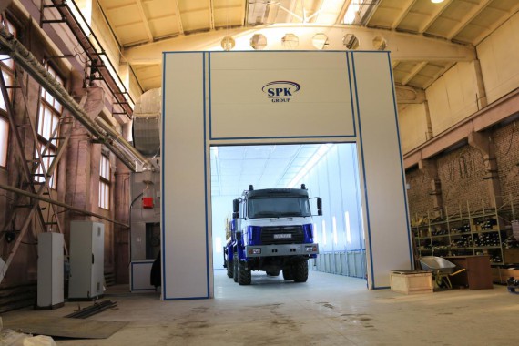 Покрасочно-сушильная камера для колесной буровой техники SPK-24.7.6 Покрасочно-сушильная камера для колесной буровой техники SPK-24.7.6