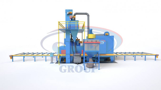Дробемётная установка проходного типа с рольгангом для очистки металлопроката SPK D 15.6.11-R Дробемётная установка проходного типа с рольгангом для очистки металлопроката SPK D 15.6.11-R