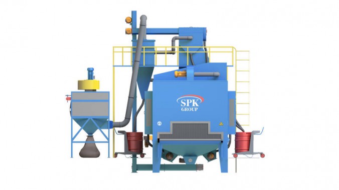 Дробемётная установка проходного типа с рольгангом для очистки металлопроката SPK D 15.6.11-R Дробемётная установка проходного типа с рольгангом для очистки металлопроката SPK D 15.6.11-R