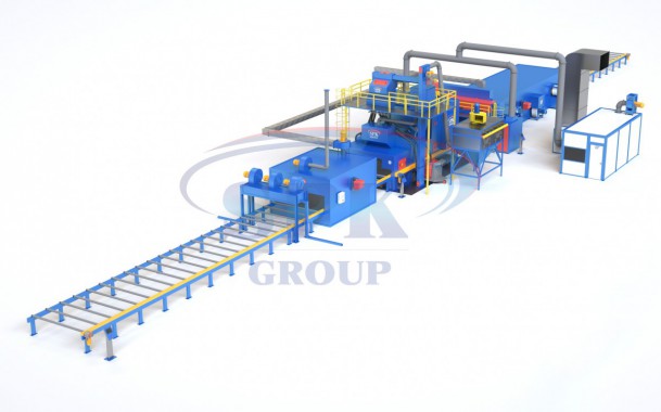 Автоматизированная линия дробемётной очистки и консервации металлопроката SPK DK 33.8.11-R Автоматизированная линия дробемётной очистки и консервации металлопроката SPK DK 33.8.11-R